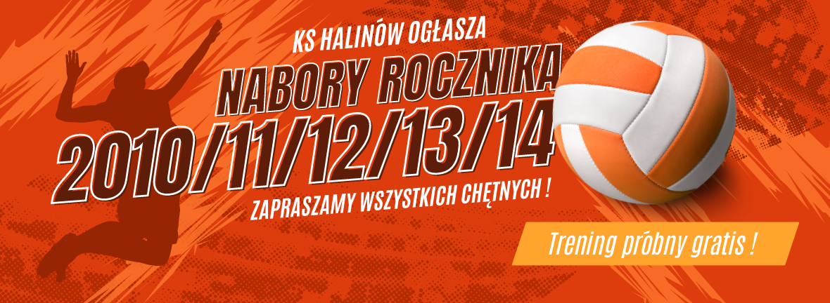 Plakat naborowy KS Halinów Siatkówka banner